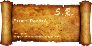 Sturm Renátó névjegykártya