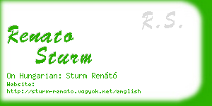 renato sturm business card