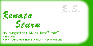 renato sturm business card